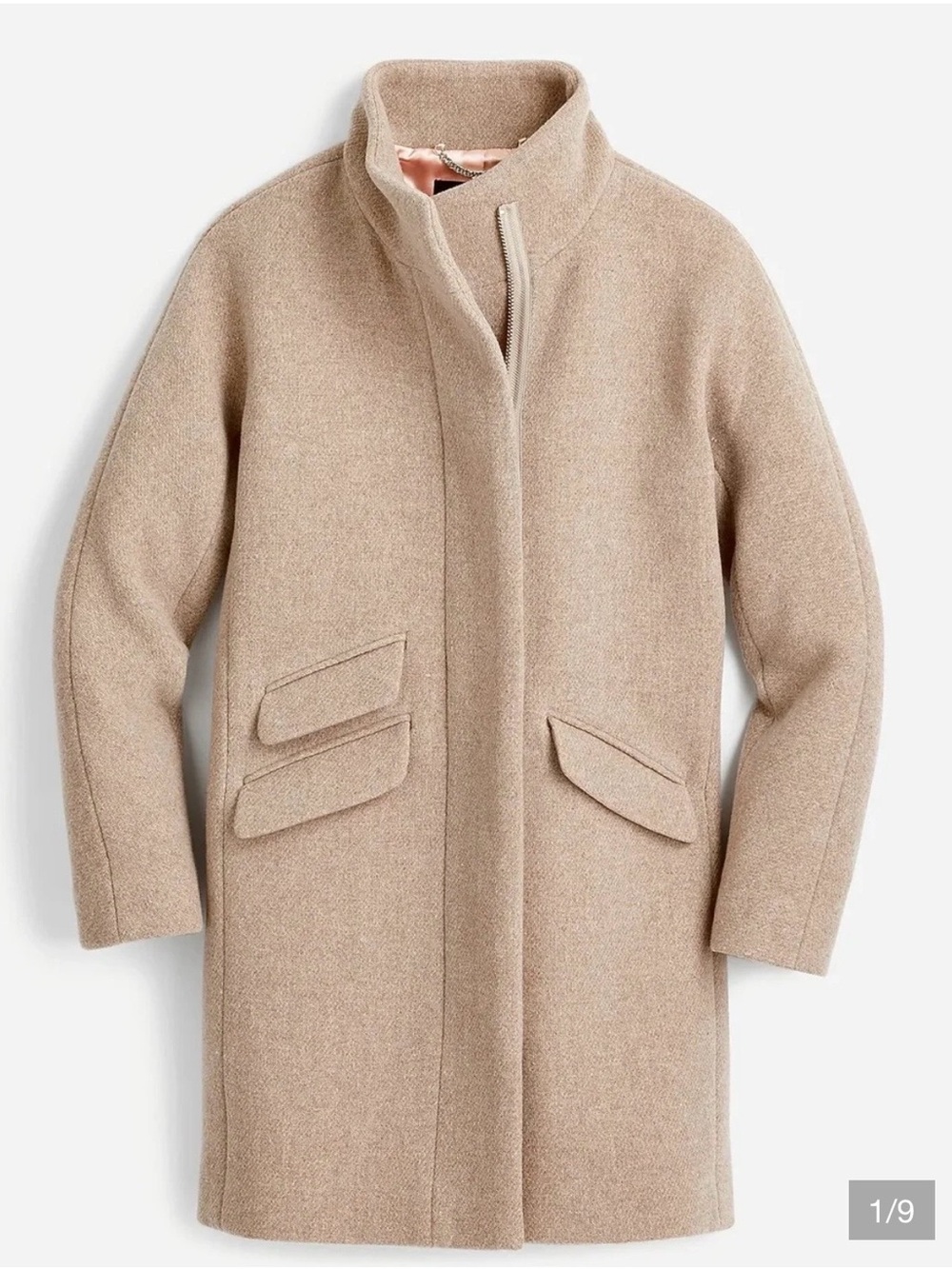 J. Crew Cocoon Coat in Italian stadium-cloth wool size 0